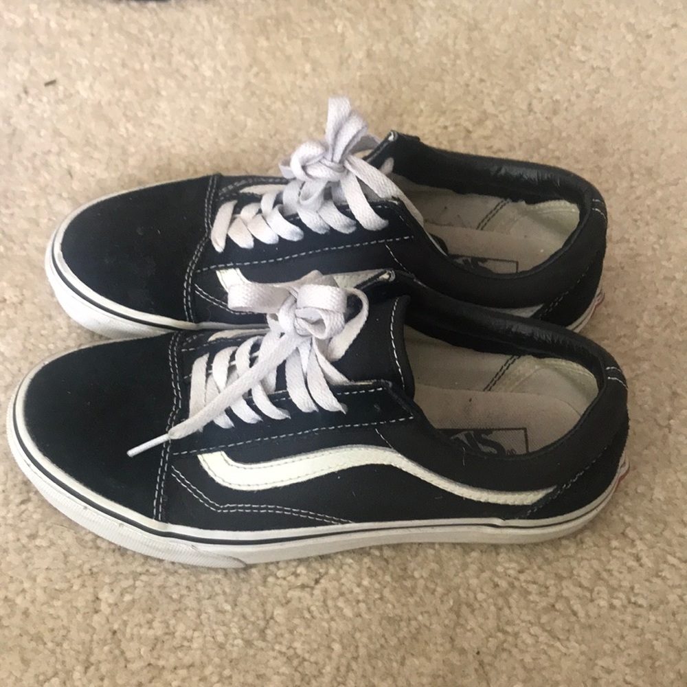 Black and white vans